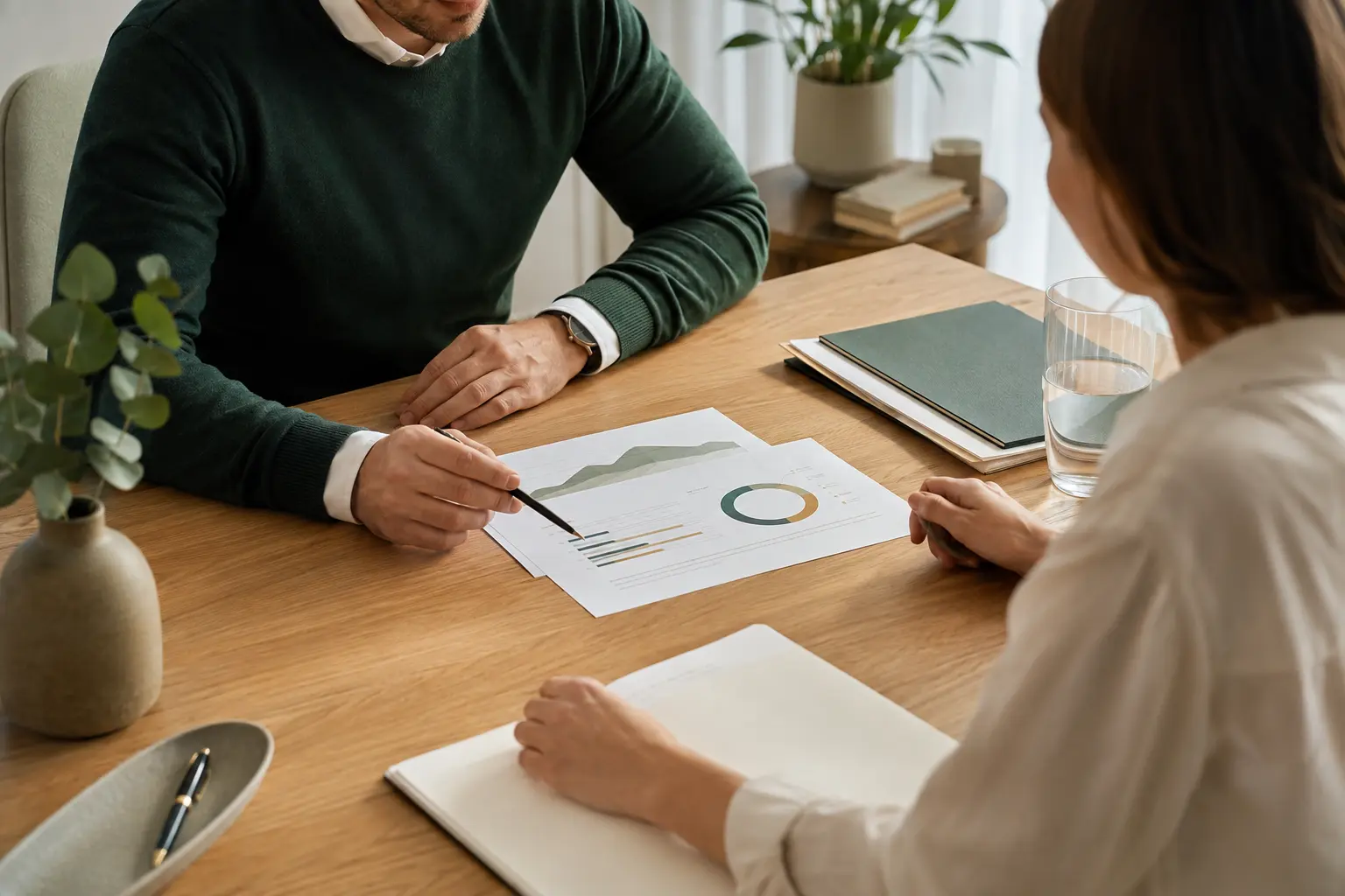 Persönliche Finanzberatung mit verständlicher Besprechung individueller Lösungsmöglichkeiten